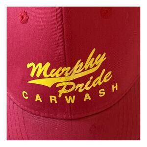 Vintage Murphy Pride Car Wash Red Mesh Trucker Hat Snapback